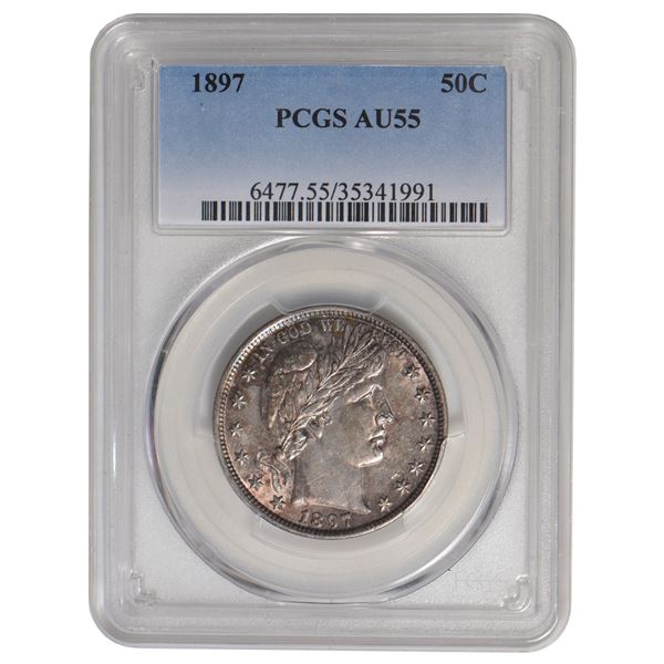 1897 Barber Half Dollar PCGS AU55