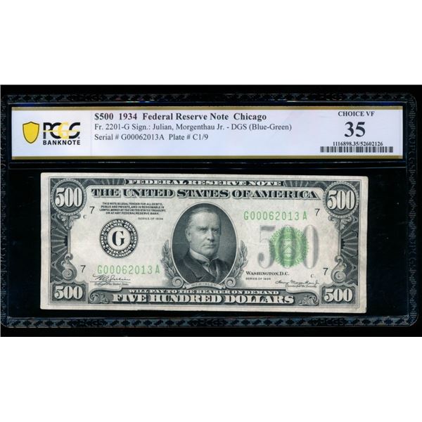 1934 $500 Chicago FRN PCGS 35