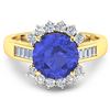 Image 3 : 14KT Yellow Gold 2.57ct Tanzanite and Diamond Ring