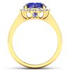 Image 4 : 14KT Yellow Gold 2.57ct Tanzanite and Diamond Ring