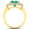 Image 4 : 14KT Yellow Gold 3.14ct Zambian Emerald and Diamond Ring
