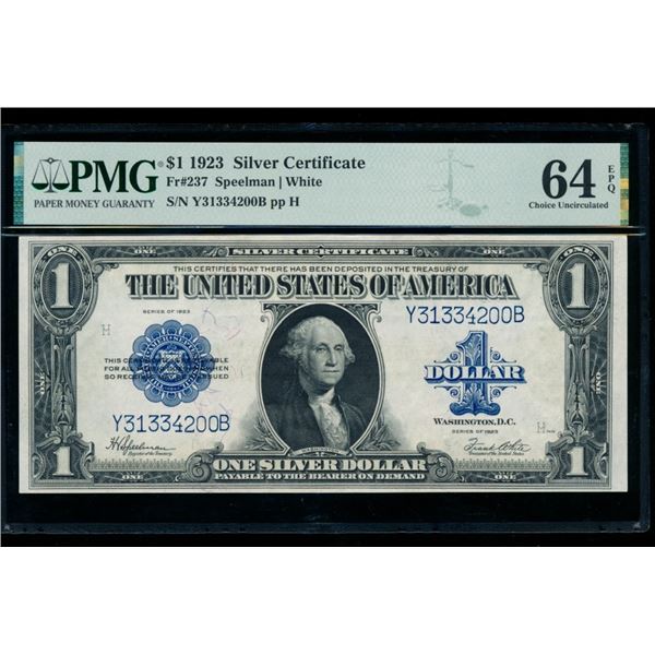 1923 $1 Silver Certificate PMG 64EPQ