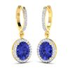 Image 2 : 14KT Yellow Gold 2.18ctw Tanzanite and Diamond Earrings