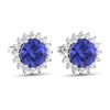 Image 3 : 14KT White Gold 1.44ctw Tanzanite and Diamond Earrings