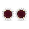 Image 1 : 14KT Yellow Gold 2.1ctw Ruby and Diamond Earrings