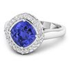 Image 2 : 14KT White Gold 1.99ctw Tanzanite and Diamond Ring