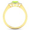Image 4 : 14KT Yellow Gold 1.05ctw Peridot and Diamond Ring