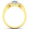 Image 4 : 14KT Yellow Gold 0.96ct Aquamarine and Diamond Ring