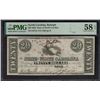 Image 1 : 1862 $20 Raleigh NC Obsolete PMG 58EPQ