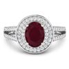 Image 3 : 14KT White Gold 1.5ctw Ruby and Diamond Ring