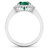 Image 4 : 14KT White Gold 1.53ctw Zambian Emerald and Diamond Ring