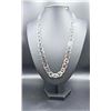 Image 2 : Huge 78.8 Gram Silver Plate Mariners Chain Necklace.