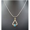 Image 2 : Ladies Natural Turquoise .925 Solid Silver Pendant