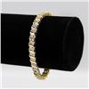 Image 2 : Sparkling 14 Kt Gold Plated Tennis Bracelet