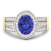 Image 3 : 14KT Yellow Gold 1.41ctw Tanzanite and Diamond Ring
