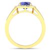 Image 4 : 14KT Yellow Gold 1.41ctw Tanzanite and Diamond Ring