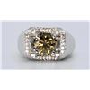Image 2 : Men's Huge Sparkling 3.45 Ct Fire Moissanite Ring