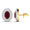 Image 4 : 14KT Yellow Gold 1.12ctw Ruby and Diamond Earrings