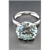 Plated 14KT White Gold 7.25ct Vvs1 Ice Blue Fire Moissanite Ring