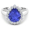 Image 2 : 14KT White Gold 2.97ct Tanzanite and Diamond Ring