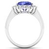 Image 4 : 14KT White Gold 2.97ct Tanzanite and Diamond Ring