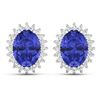14KT White Gold 2.18ctw Tanzanite and Diamond Earrings