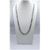 Huge 116.8 Gram .925 Silver Plated Italian Figaro Link Necklace