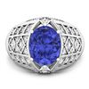 Image 3 : 14KT White Gold 2.21ctw Tanzanite and Diamond Ring