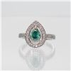 Lab Created 2ct Emerald Green Lab Moissanite Ring