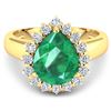 Image 2 : 14KT Yellow Gold 2.85ct Zambian Emerald and Diamond Ring