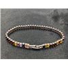 Image 8 : 14KT White Gold Plated Mixed Color Simulated Sapphire Bracelet