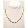Image 1 : 14 Kt Yellow Gold Plated 18.5 Cttw Lab Simulated Diamond Tennis Necklace
