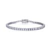 Plated Rhodium 7.0ctw White E-F Fire Moissanite Bracelet