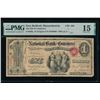 1865 $1 New Bedford MA National  PMG 15