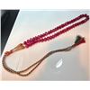Image 2 : Beautiful Large 737 Ctw Mined From The Earth Ruby Necklace