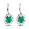 Image 3 : 14KT White Gold 3.06ctw Zambian Emerald and Diamond Earrings