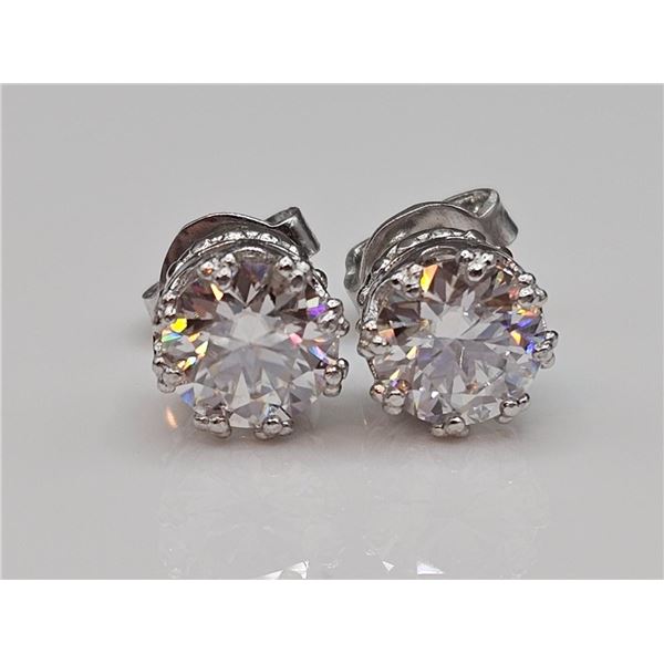 Sparkling 5.25  Ctw VVs1 F-G Lab Simulated Diamond Earrings