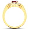 Image 4 : 14KT Yellow Gold 1.5ct Ruby and Diamond Ring