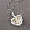 Image 2 : 18KT White Gold 4.51ct IGI Cert Light Yellow Diamond Pendant