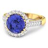 Image 2 : 14KT Yellow Gold 2.57ctw Tanzanite and Diamond Ring
