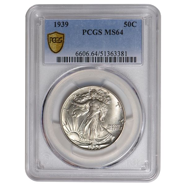 1939 Walking Liberty Half Dollar PCGS MS64