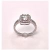 Image 3 : 14 Kt White Gold Plate 2.75 Ct White Lab Simulated Diamond  Ring