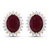 Image 1 : 14KT Yellow Gold 3.00ctw Ruby and Diamond Earrings