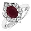Image 1 : 14KT White Gold 1.5ctw Ruby and Diamond Ring