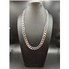 Image 1 : Huge 85 Gram 14 Kt Tri-Layered .925 Silver Plated Cuban Link Necklace