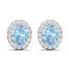 14KT White Gold 1.92ctw Aquamarine and Diamond Earrings