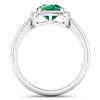 Image 4 : 14KT White Gold 1.74ctw Zambian Emerald and Diamond Ring