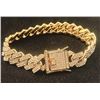 Image 2 : Impressive 40.1 Gram 14Kt Yellow Gold Plated Miami Link Bracelet