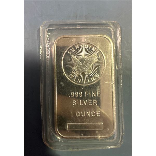 1 oz Sunshine Minting .999 Silver Bar