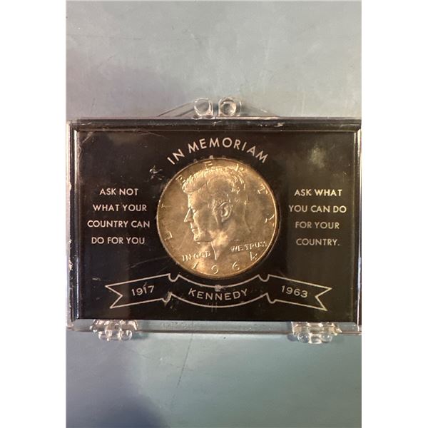1964 Kennedy Half Dollar In Memoriam Coin